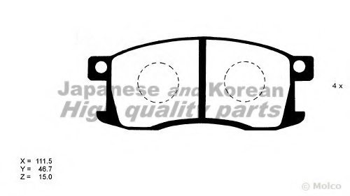 ASHUKI H027-01 Brake Pad Set, disc brake